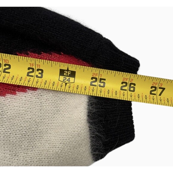 VTG Richard & Co Angora Lambswool Fuzzy Sparkle Chevron Holiday Party Sweater M - Picture 13 of 15